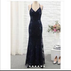 Navy Blue “Zapaka” Prom Dress!!